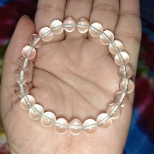 Natural Healing CLEAR QUARTZ Bracelet For Men & Women, Certified Beads for Money Magnet & Wealth Attraction, Prosperity, Success, Protection, Luck, Stress Relief & Emotional Balance